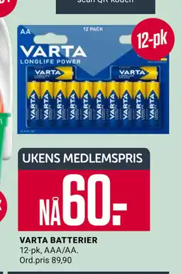Europris VARTA BATTERIER tilbud