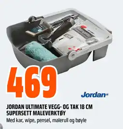 Obs Bygg JORDAN ULTIMATE VEGG- OG TAK 18 CM SUPERSETT MALEVERKTØY tilbud
