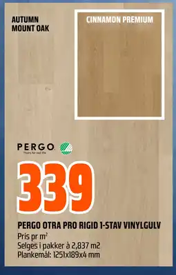Obs Bygg PERGO OTRA PRO RIGID 1-STAV VINYLGULV tilbud