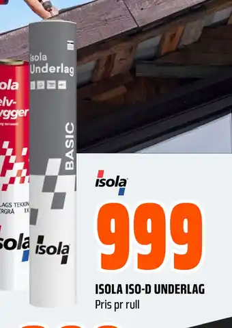 Obs Bygg ISOLA ISO-D UNDERLAG tilbud