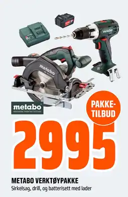 Obs Bygg METABO VERKTØYPAKKE tilbud