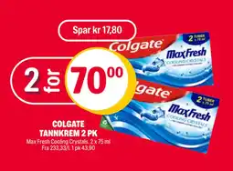 Coop Extra COLGATE TANNKREM 2 PK tilbud