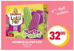 Coop Extra DIPLOM-IS LOLLIPOP 8 STK tilbud