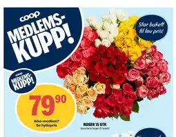 Coop Extra ROSER 15 STK tilbud