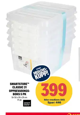 Coop Extra SMARTSTORE CLASSIC 31 OPPBEVARINGSBOKS 5 PK tilbud