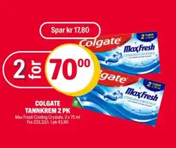 Coop Extra COLGATE TANNKREM 2 PK tilbud