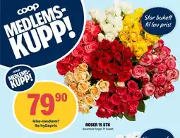 Coop Extra ROSER 15 STK tilbud