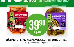 Kiwi BÅTPOTETER GRILLKRYDDER, HVITLØK/URTER tilbud
