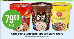 Kiwi DAIM, FREIA NON STOP, MELKESJOKOLADEIS tilbud