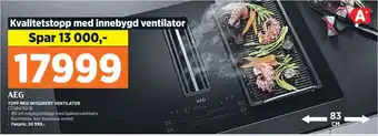 POWER TOPP MED INTEGRERT VENTILATOR tilbud