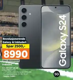 POWER SAMSUNG GALAXY S24 128 GB SMS921BZKDEUB tilbud