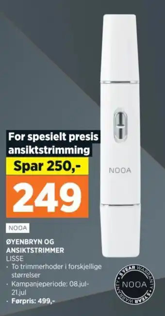 POWER ØYENBRYN OG ANSIKTSTRIMMER tilbud