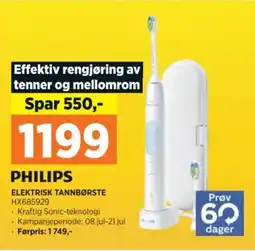 POWER ELEKTRISK TANNBØRSTE HX685929 tilbud