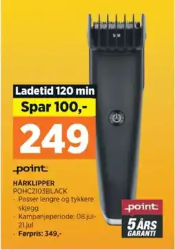 POWER HÅRKLIPPER POHC2103BLACK tilbud