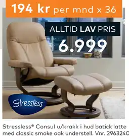 Skeidar Stressless Consul u/krakk tilbud