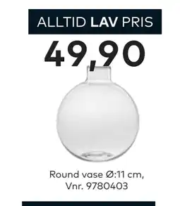 Skeidar Round vase tilbud
