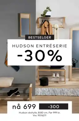 Skeidar Hudson skohylle tilbud