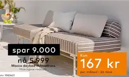 Skeidar Mocco daybed m/madrass tilbud