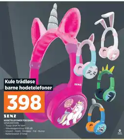 POWER HODETELEFONER FOR BARN tilbud