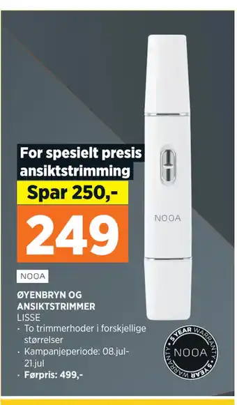 POWER ØYENBRYN OG ANSIKTSTRIMMER tilbud