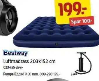 Jula Luftmadrass 203x152 cm tilbud
