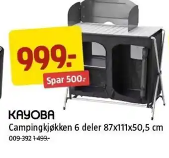 Jula KAYOBA Campingkjøkken 6 deler 87x111x50,5 cm tilbud