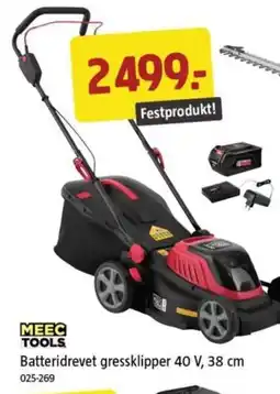 Jula Batteridrevet gressklipper 40 V, 38 cm tilbud