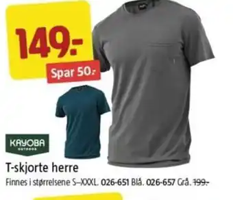 Jula T-skjorte herre tilbud