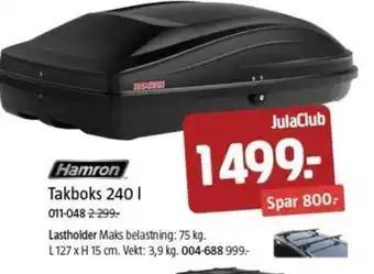 Jula Takboks 240 I. tilbud