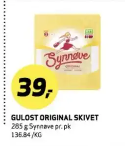 Bunnpris Synnøve finden gulost tilbud