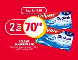 Coop Extra Colgate tannkrem tilbud