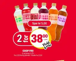 Coop Extra Frii bringebærsaft tilbud