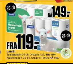 Europris Lambi toalettpapir tilbud