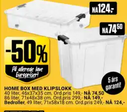 Europris Home oppbevaringsboks tilbud