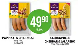 Kiwi Prior cheddar & jalapenopølse kalkun tilbud