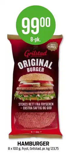 Kiwi Grilstad hamburger tilbud