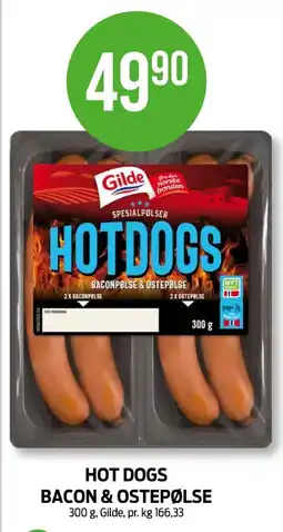 Kiwi Gilde hotdogs bacon & ostepølse tilbud