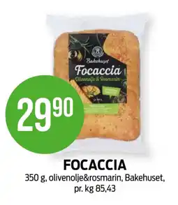 Kiwi Bakehuset focaccia tilbud