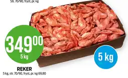 Kiwi Ukjent reker tilbud