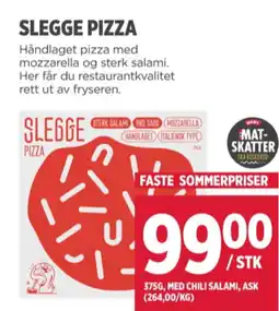 Meny Ask slegge sterk salami pizza tilbud