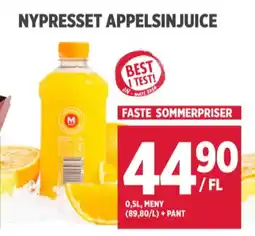 Meny Meny appelsinjuice tilbud