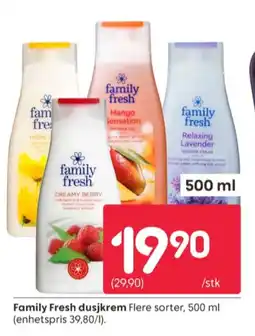Rusta Family fresh dusjkrem tilbud