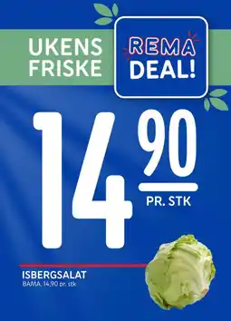 Rema 1000 Bama isbergsalat tilbud