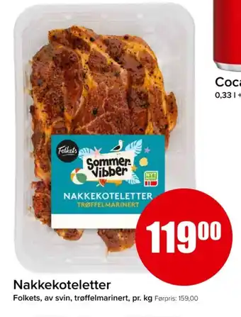 Eurospar Folkets nakkekoteletter tilbud