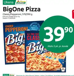 Joker BigOne Pizza tilbud