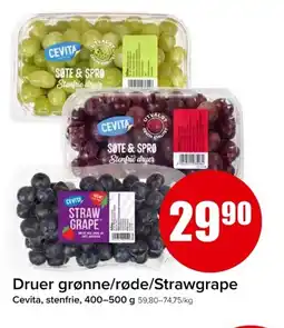 Druer grønne/røde/Strawgrape