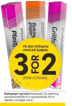 Rusta Bakepapir og folie tilbud