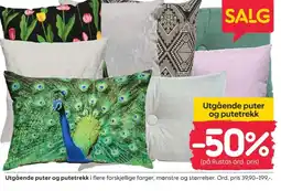 Rusta Utgående puter og putetrekk tilbud