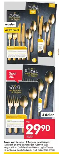 Rusta Royal Van Kempen & Begeer bestikksett tilbud
