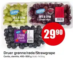 Eurospar Druer grønne/røde/Strawgrape tilbud